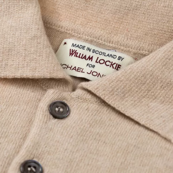 William Lockie Knitted Polo "Oxton Sportshirt" Made Of Fine Scottish 1-Ply Cashmere
