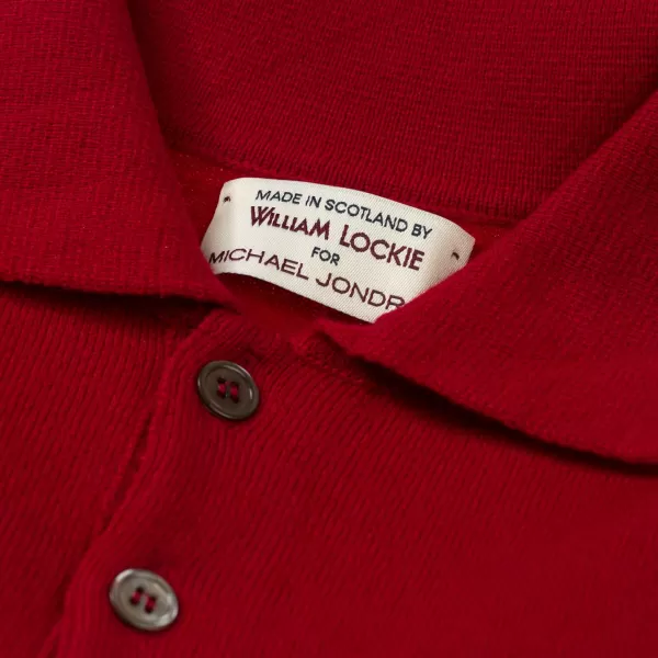 William Lockie Knitted Polo "Oxton Sportshirt" Made Of Fine Scottish 1-Ply Cashmere