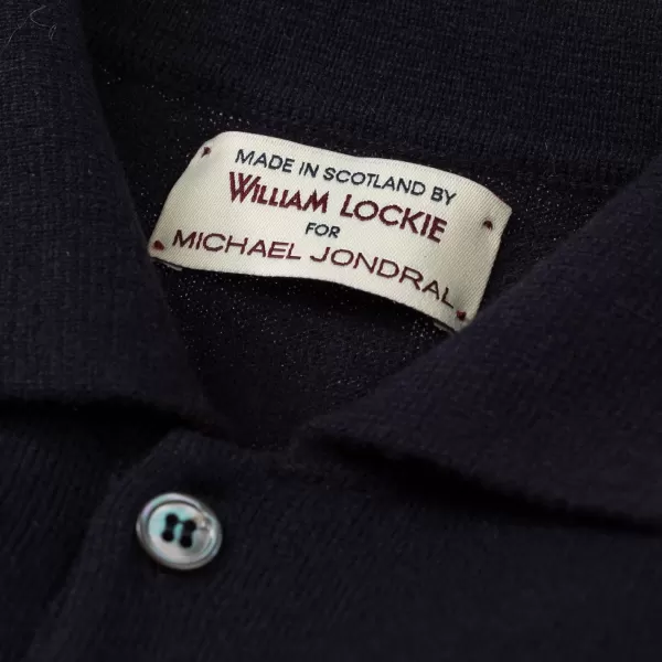 William Lockie Knitted Polo "Oxton Sportshirt" Made Of Fine Scottish 1-Ply Cashmere