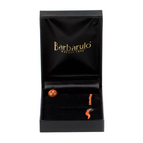 Barbarulo Napoli Knopflochkette "Coral Button Diamond"" Aus Koralle - Handarbeit