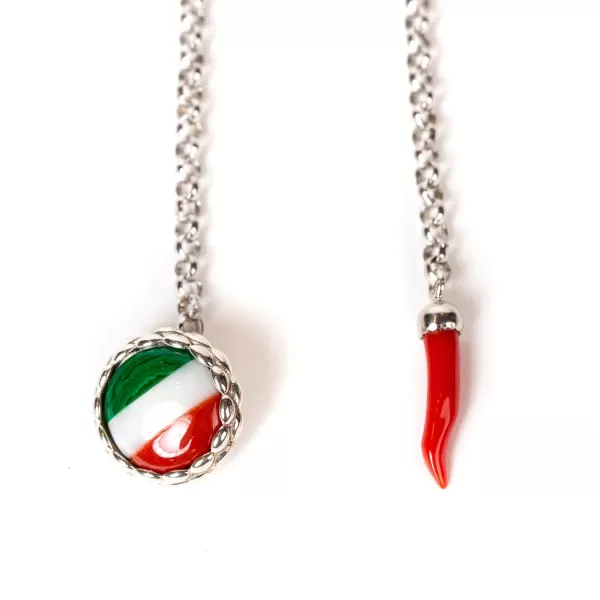 Barbarulo Napoli Lapel Chain "Le Royal Italy" Made Of Sterling Silver - Handcrafted