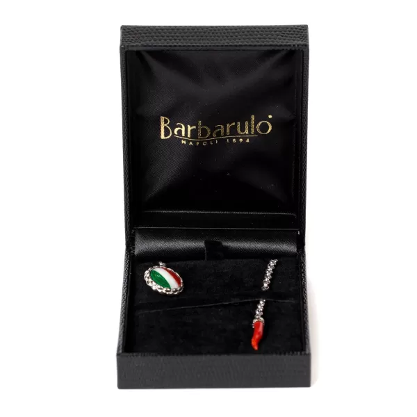 Barbarulo Napoli Lapel Chain "Le Royal Italy" Made Of Sterling Silver - Handcrafted