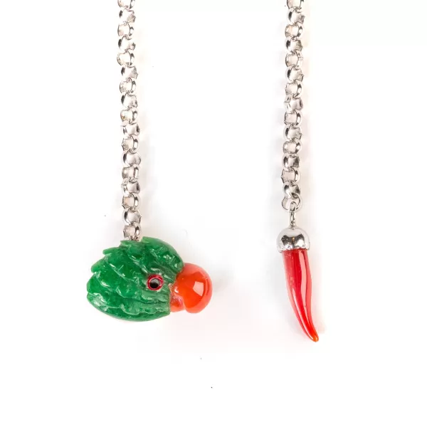Barbarulo Napoli Lapel Chain "Parrot" Made Of Sterling Silver - Purely Handcrafted