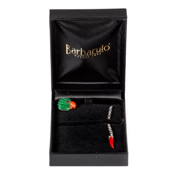 Barbarulo Napoli Lapel Chain "Parrot" Made Of Sterling Silver - Purely Handcrafted