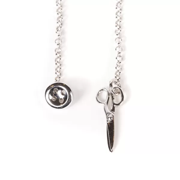 Barbarulo Napoli Lapel Chain "Sartorial Scissor" Made Of Sterling Silver - Purely Handc