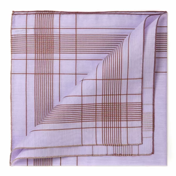 Simonnot-Godard Lilac Patterned Handkerchief "Harlan" Made Of Cotton
