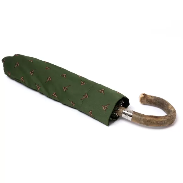 Maglia Limited Edition: Pocket Umbrella "Flying Ducks" With Ash Wood Handle