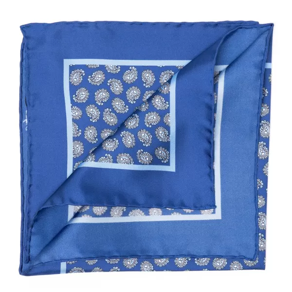 Cesare Attolini Limited Edition: Pure Silk Pocket Square "Paisley Danzante" - Handroll