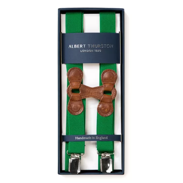 Albert Thurston May Green Elastic Braces "Infinity" With Clips