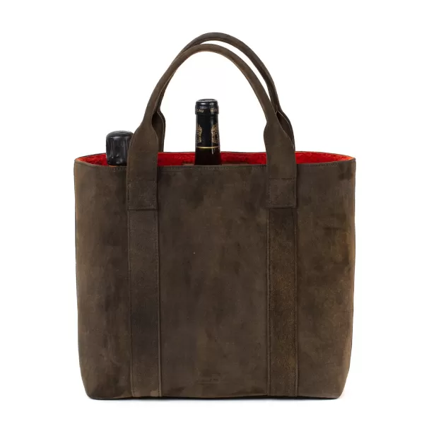 Thomas Riemer Wien Mj Exclusive: Bottle Bag "Cuvee" Made Of Forest Green Goatskin - Handm