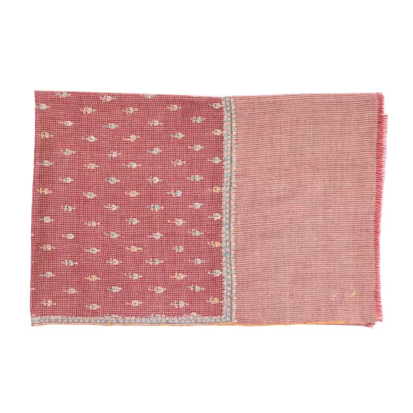Yaser Shaw Mj Scarf "Shillong" Made Of Finest Hand Embroidered Pashmina Cashmere