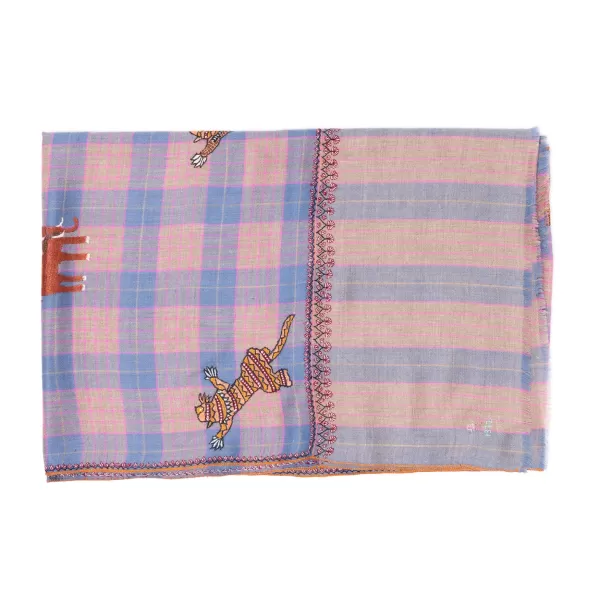 Yaser Shaw Mj Scarf "Shimla" Made Of Finest Hand Embroidered Pashmina Cashmere -