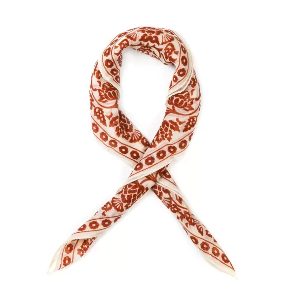 Anderson u0026 Sheppard Neck-Square "Provence Geometric" Made Of Cashmere And Silk