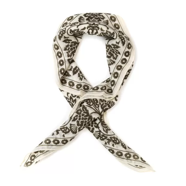 Anderson u0026 Sheppard Neck-Square "Provence Geometric" Made Of Cashmere And Silk