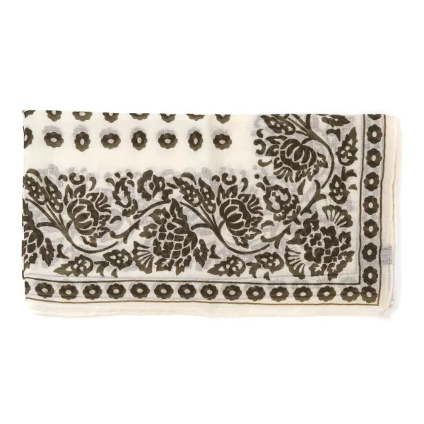 Anderson u0026 Sheppard Neck-Square "Provence Geometric" Made Of Cashmere And Silk