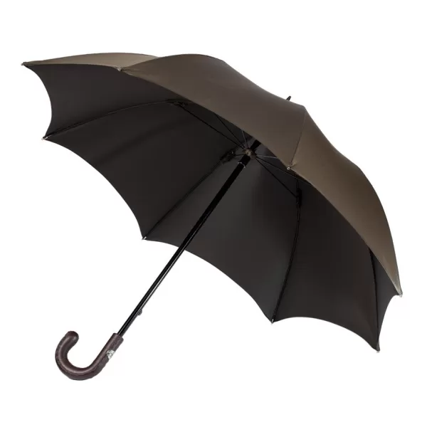 Maglia Olive-Colored Sporty Umbrella With Hand-Sewn Leather Handle