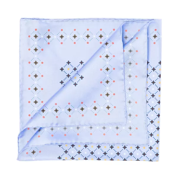 E. Marinella Patterned Pochette In Pure English Silk - Handrolled