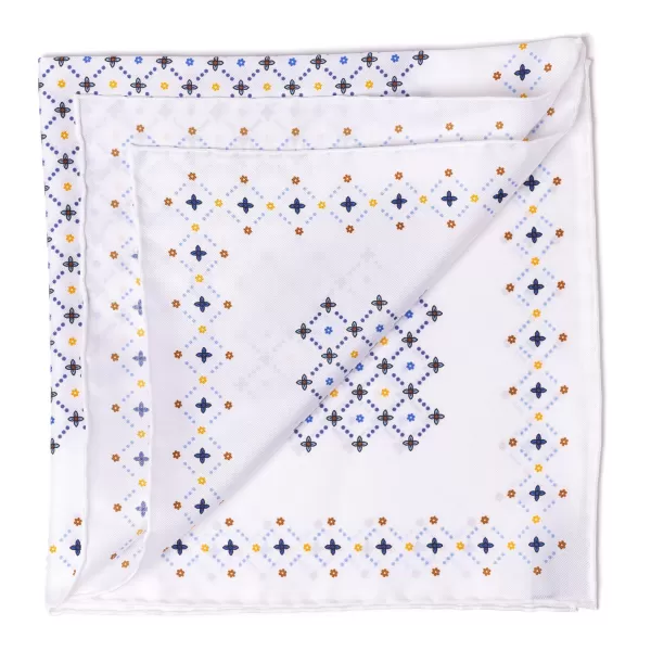 E. Marinella Patterned Pochette In Pure English Silk - Handrolled