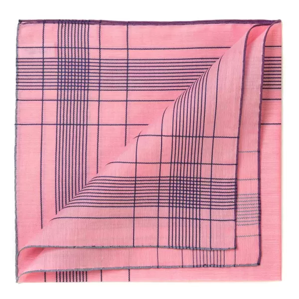 Simonnot-Godard Pink Patterned Handkerchief "Harlan" Made Of Cotton