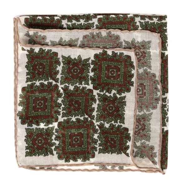Petronius Pocket Square "Vintage 58" Made Of Wool And Silk