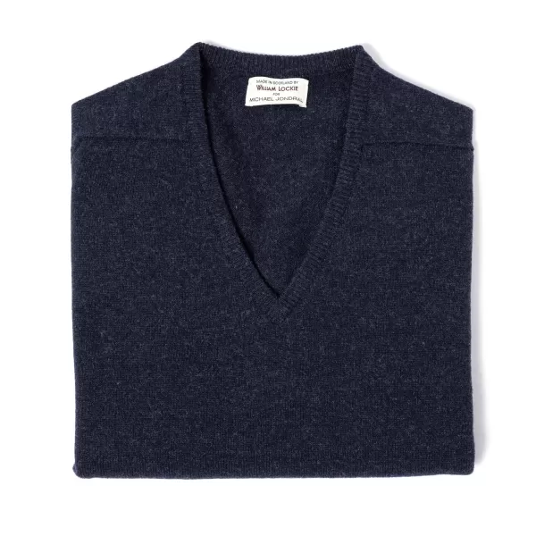 William Lockie Pullover "Leven Vee" Aus Reiner Geelong-Lambswool - 2 Ply