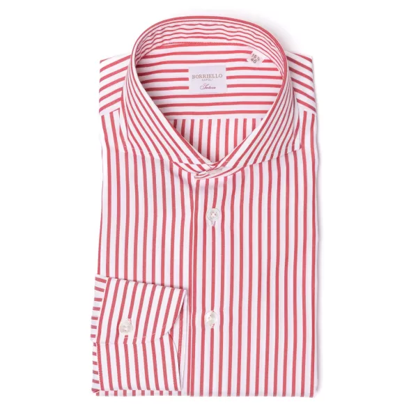 Borriello Pure Cotton Striped Shirt "Jermyn Stripe" - Handmade