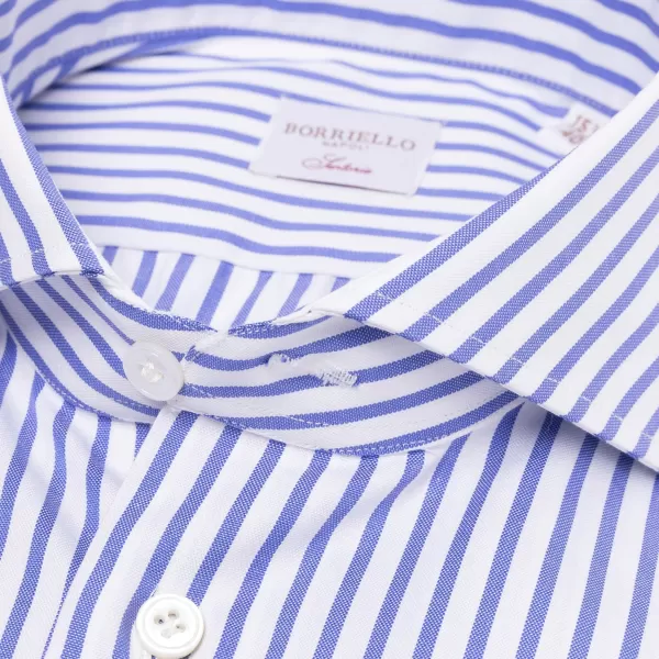 Borriello Pure Cotton Striped Shirt "Jermyn Stripe" - Handmade