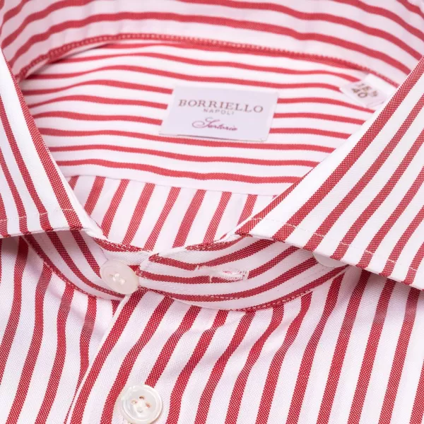 Borriello Pure Cotton Striped Shirt "Jermyn Stripe" - Handmade
