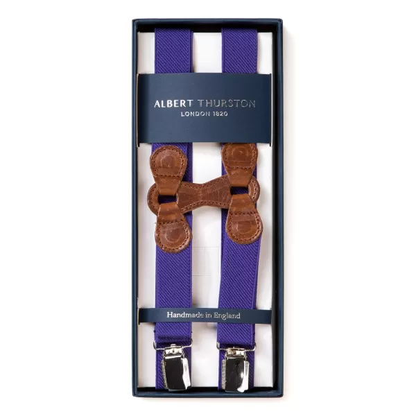 Albert Thurston Purple Elastic Braces "Infinity" With Clips