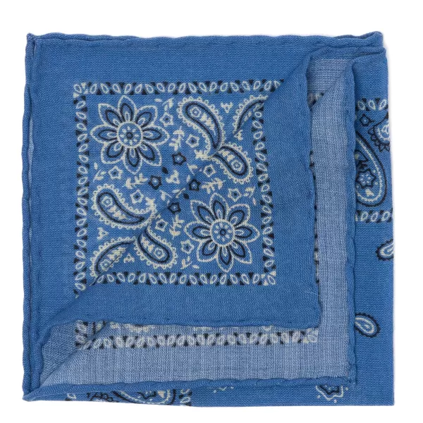 Cesare Attolini Reni E Paisley Pocket Square Made Of Pure Wool