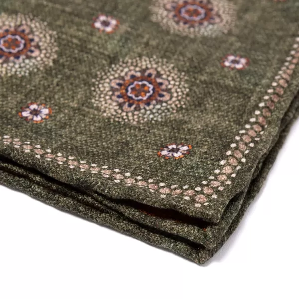 Manifatture Rosi Rosi Collection X Mj: Pocket Square "New Flower Double Print" In Pure