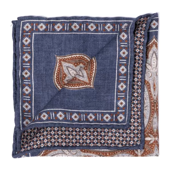 Manifatture Rosi Rosi Collection X Mj: Pocket Square "Paisley Square Double Print" In P