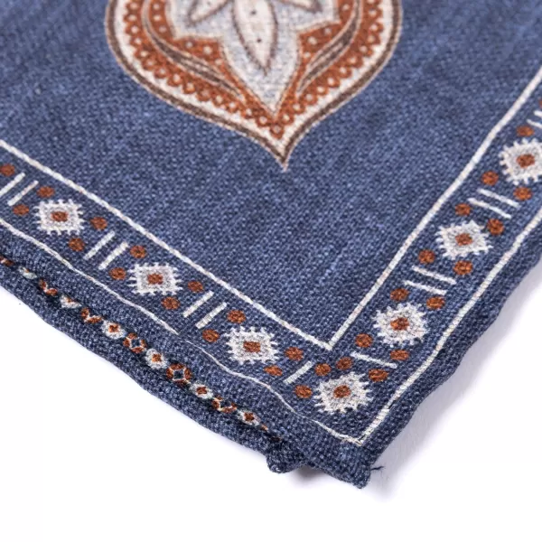 Manifatture Rosi Rosi Collection X Mj: Pocket Square "Paisley Square Double Print" In P