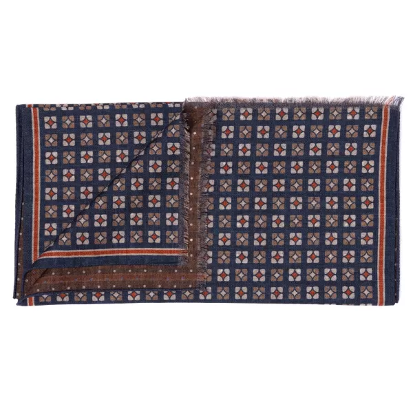 Manifatture Rosi Rosi Collection X Mj: Scarf "Bormio Double" In Merino Wool And Cashmer