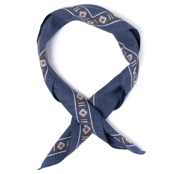 Manifatture Rosi Rosi Collection X Mj: Wild Paisley Neck-Square Scarf In Cotton And Sil