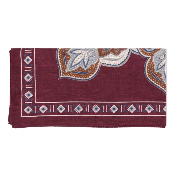 Manifatture Rosi Rosi Collection X Mj: Wild Paisley Neck-Square Scarf In Cotton And Sil