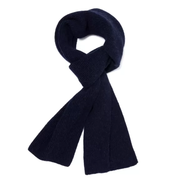 William Lockie Scarf "Ribbed Scarf" Made Of Pure Lambswool - 3 Ply