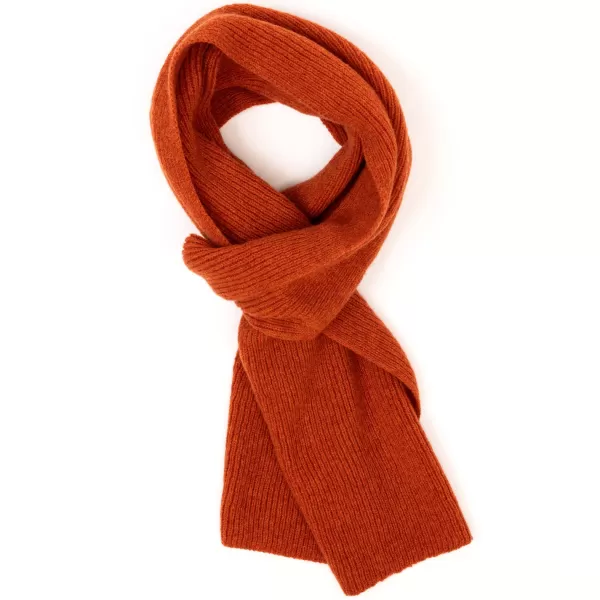 William Lockie Scarf "Ribbed Scarf" Made Of Pure Lambswool - 3 Ply