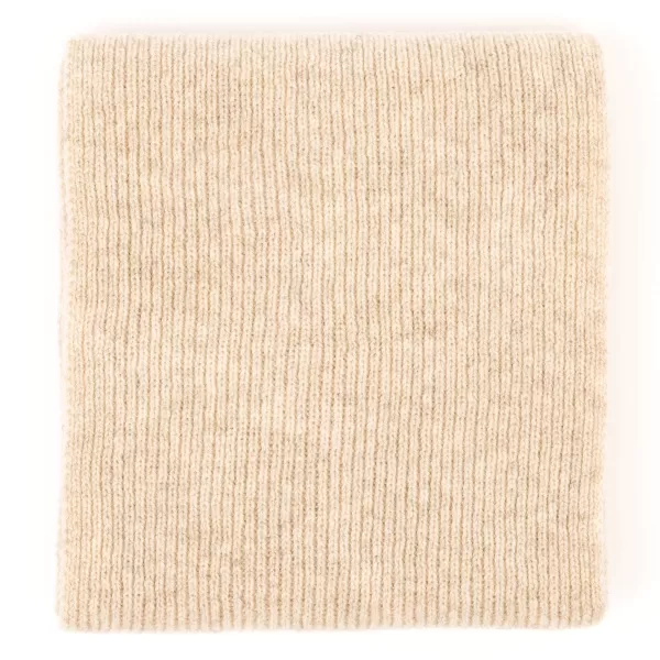 William Lockie Scarf "Ribbed Scarf" Made Of Pure Lambswool - 3 Ply