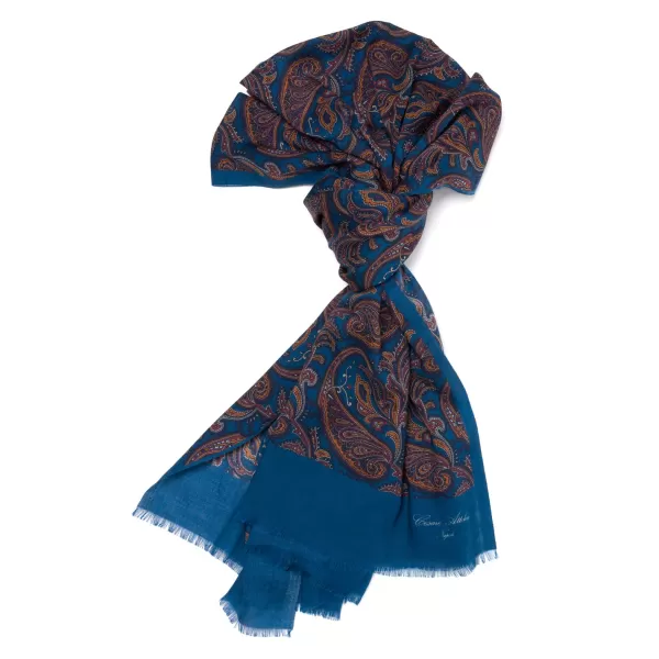 Cesare Attolini Scarf "Vecchio Paisley" From The Finest Cashmere - Handmade