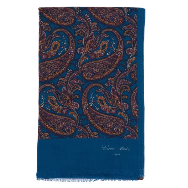 Cesare Attolini Scarf "Vecchio Paisley" From The Finest Cashmere - Handmade