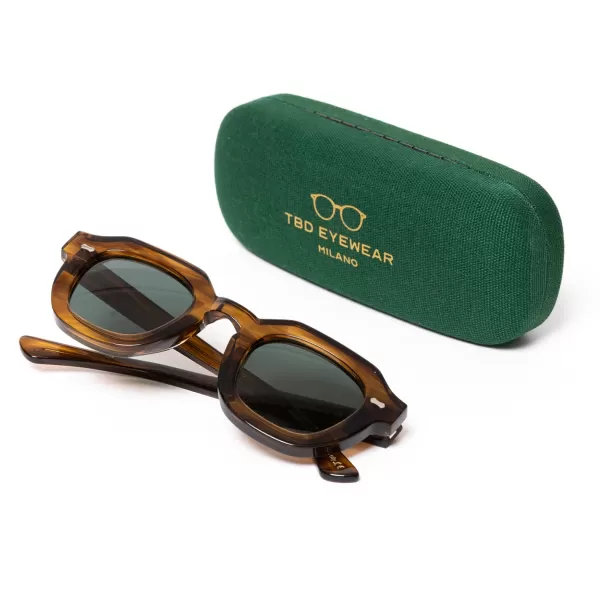 TBD EYEWEAR Sonnenbrille "Juta Earth" Mit Grunen Glasern - Handarbeit