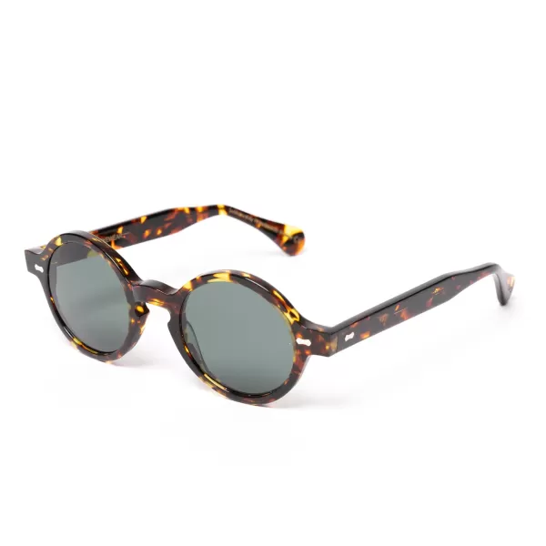 TBD EYEWEAR Sonnenbrille "Oxford Dark Havana" Mit Grunen Glasern - Handarbeit