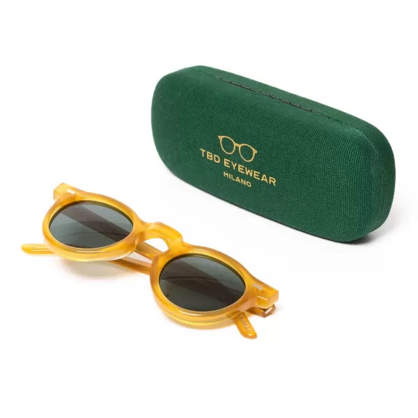 TBD EYEWEAR Sonnenbrille "Welt Honey" Mit Grunen Glasern - Handarbeit