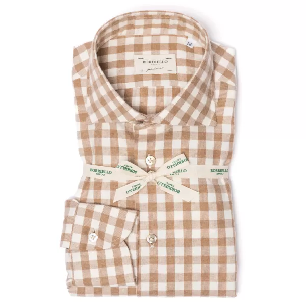 Borriello Sports Shirt "Cash-Vichy" In Fine Luxury Flannel - Linea Passion