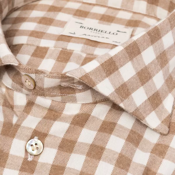 Borriello Sports Shirt "Cash-Vichy" In Fine Luxury Flannel - Linea Passion