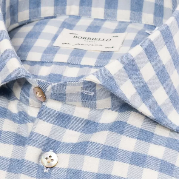 Borriello Sports Shirt "Cash-Vichy" In Fine Luxury Flannel - Linea Passion
