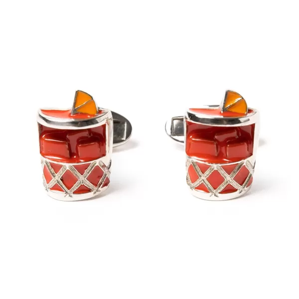 Barbarulo Napoli Sterling Silver Cufflink "Negroni" - Pure Handwork