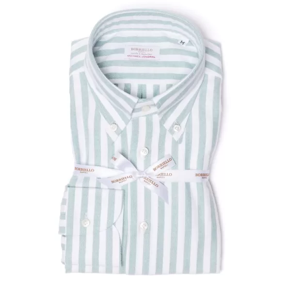 Borriello Striped Pure Cotton Sports Shirt "New Ivy-League" - Linea Passion