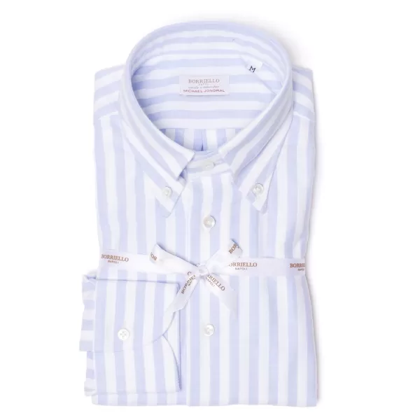 Borriello Striped Pure Cotton Sports Shirt "New Ivy-League" - Linea Passion